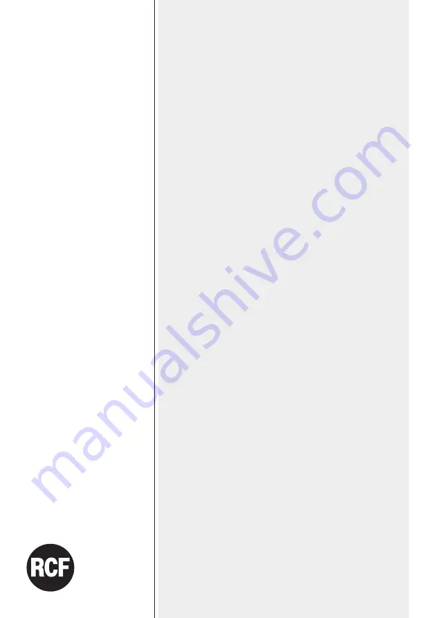 RCF BE 3806 User Manual Download Page 40