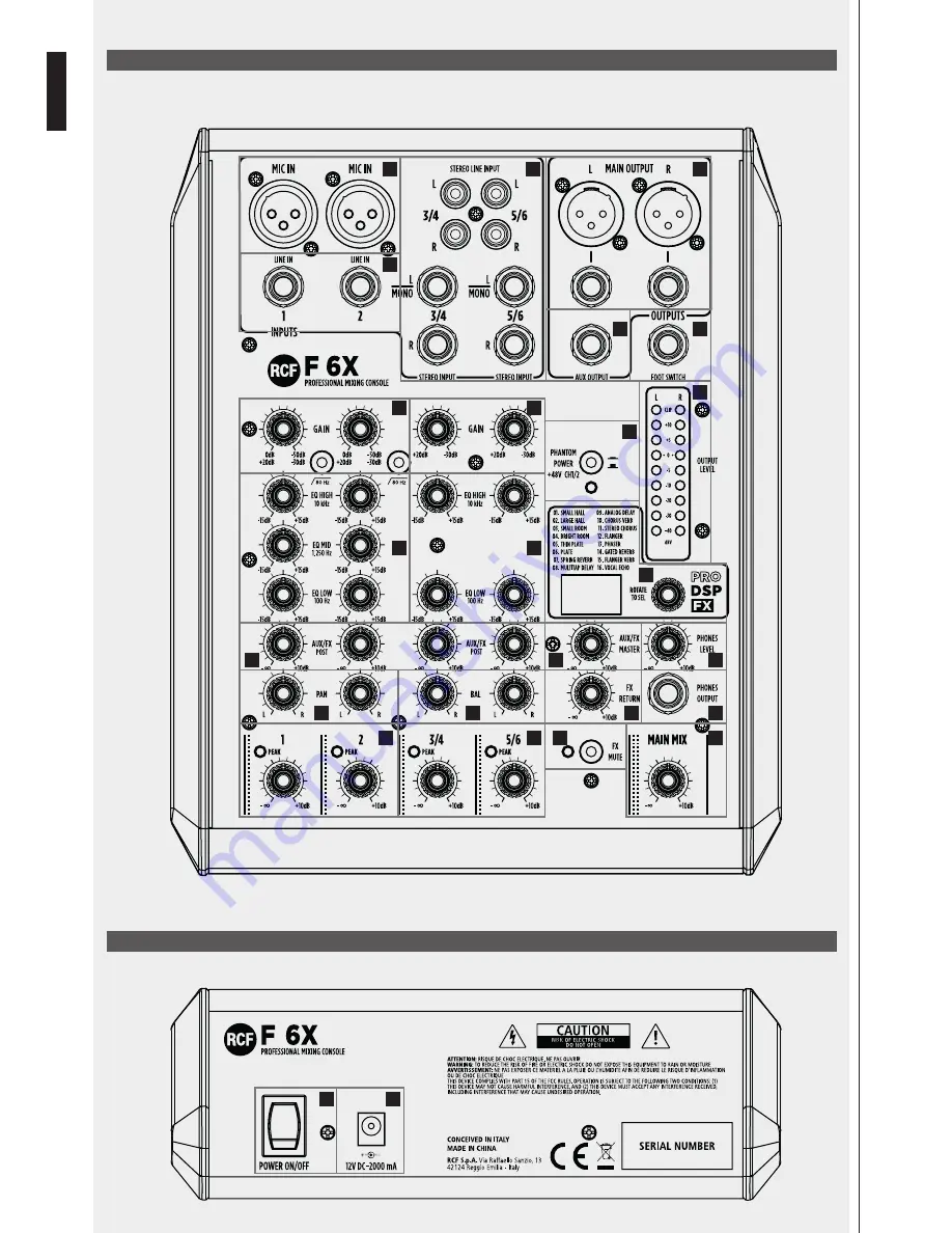 RCF F 6X Owner'S Manual Download Page 6