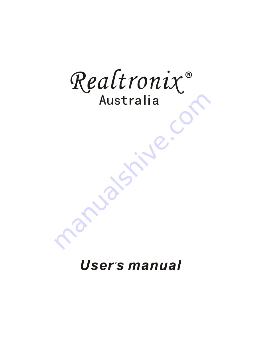 Realtronix M 10 User Manual Download Page 1