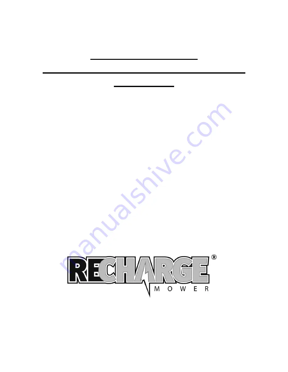 Recharge Mower G1-RM10 Safety & Operating Instructions Manual Download Page 56