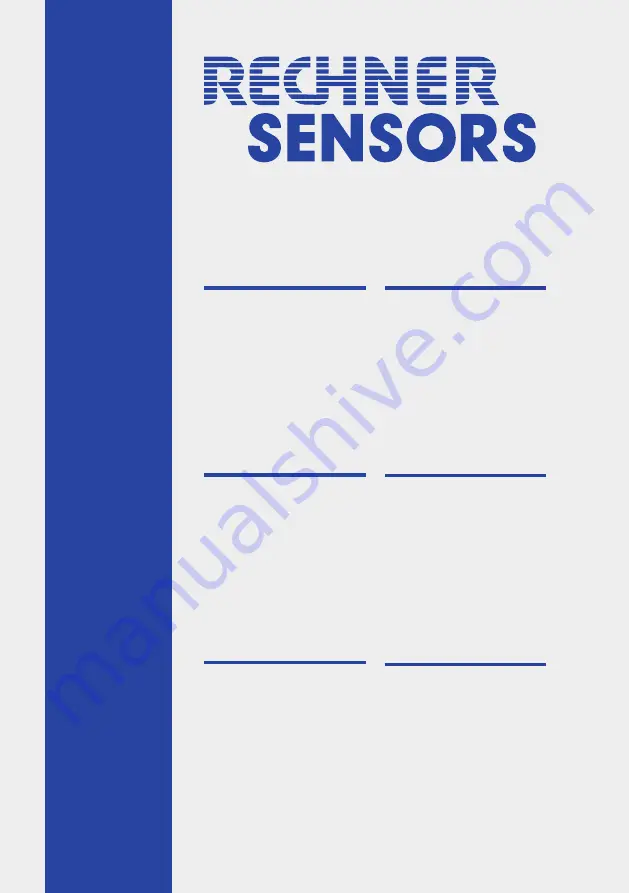 Rechner Sensors Capacitive KAS-80 Series Instruction Manual Download Page 34