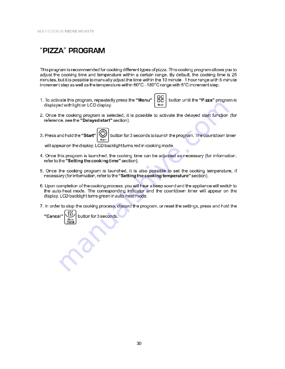 recke MC-X170 User Manual Download Page 30