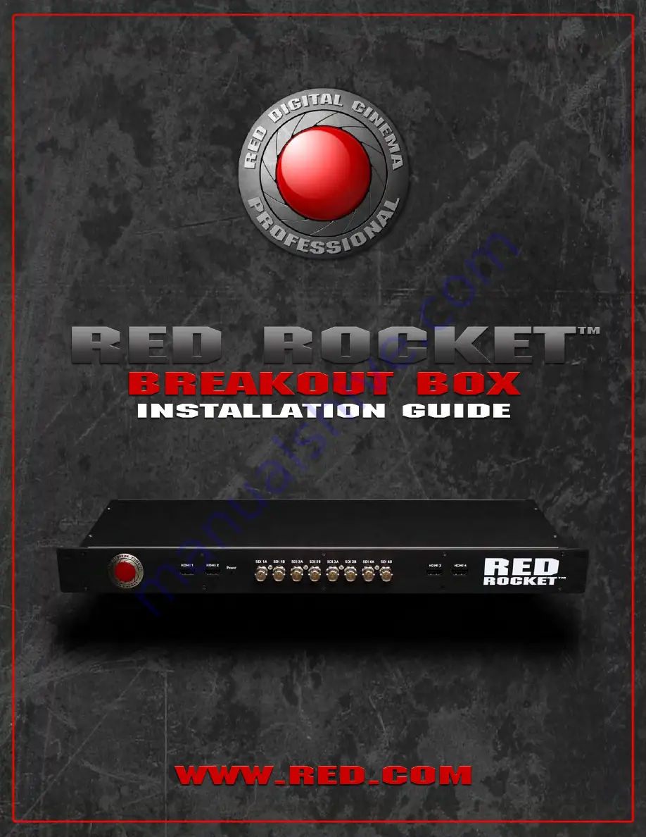 Red Digital Cinema RED ROCKET Installation Manual Download Page 1