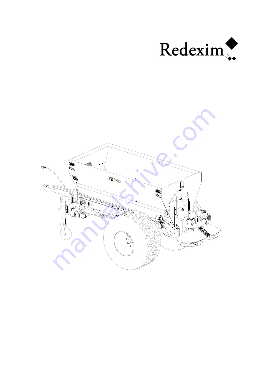 Redexim RINK DS 3800 Operating Instructions And Spare Parts Book Download Page 1