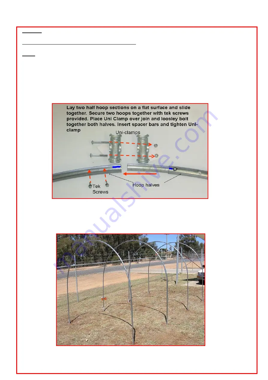 Redpath Domestic tunnelhouse Greenhouse 2.74 Manual Download Page 4