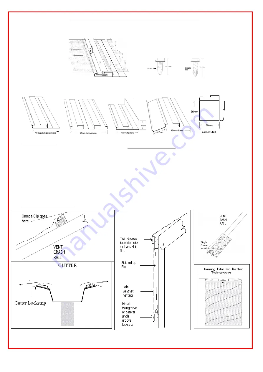 Redpath Domestic tunnelhouse Greenhouse 2.74 Manual Download Page 15