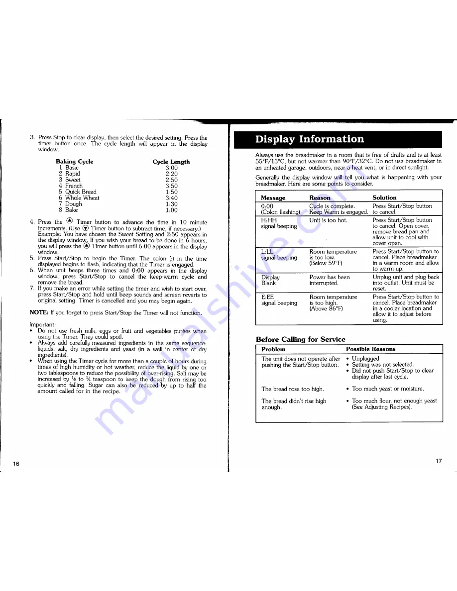 Regal K6725 Manual & Cookbook Download Page 9