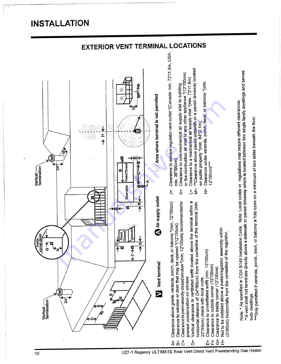 Regency ULTIMATE U27-LP1 Owners & Installation Manual Download Page 10