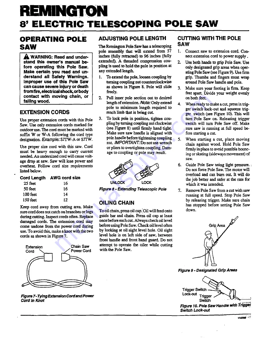 Remington 8FT Manual Download Page 1