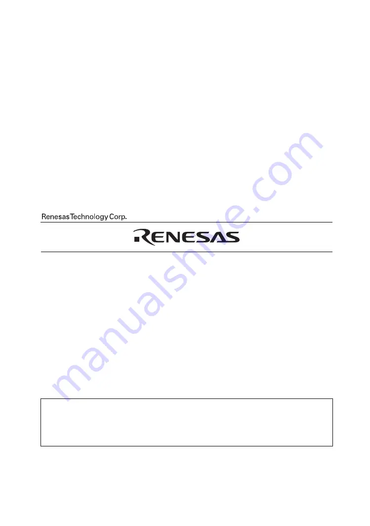 Renesas Stub Generator REJ10J1822-0101 User Manual Download Page 142