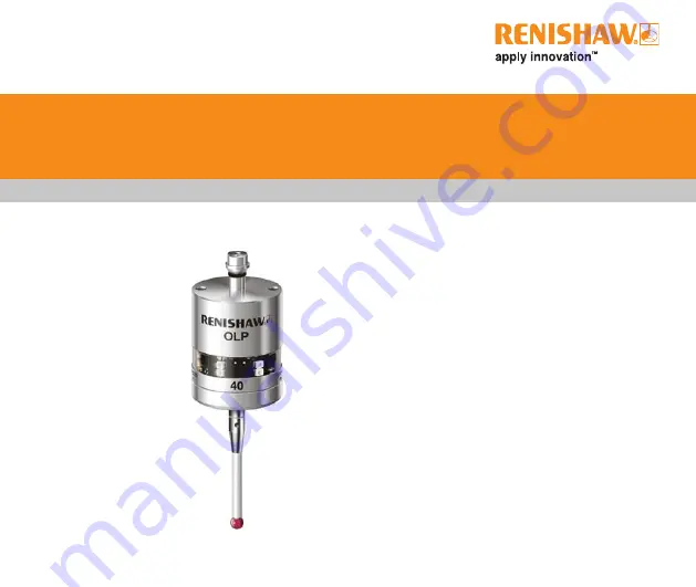 Renishaw OLP40 Скачать руководство пользователя страница 1