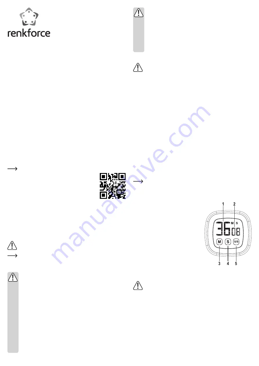 Renkforce 1380345 Скачать руководство пользователя страница 5