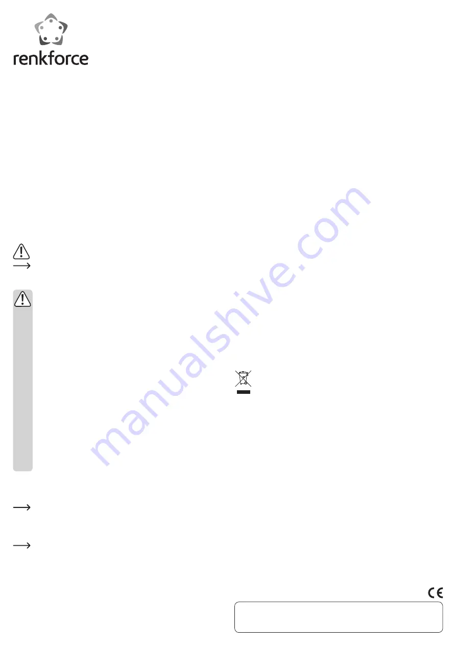 Renkforce RF-3703155 Скачать руководство пользователя страница 2