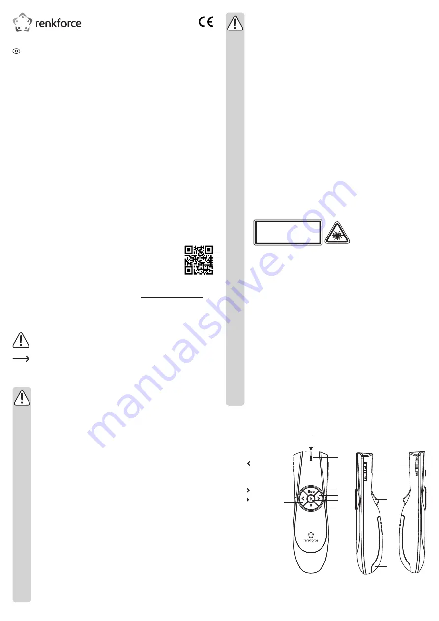 Renkforce RF-PRE100 Operating Instructions Manual Download Page 1