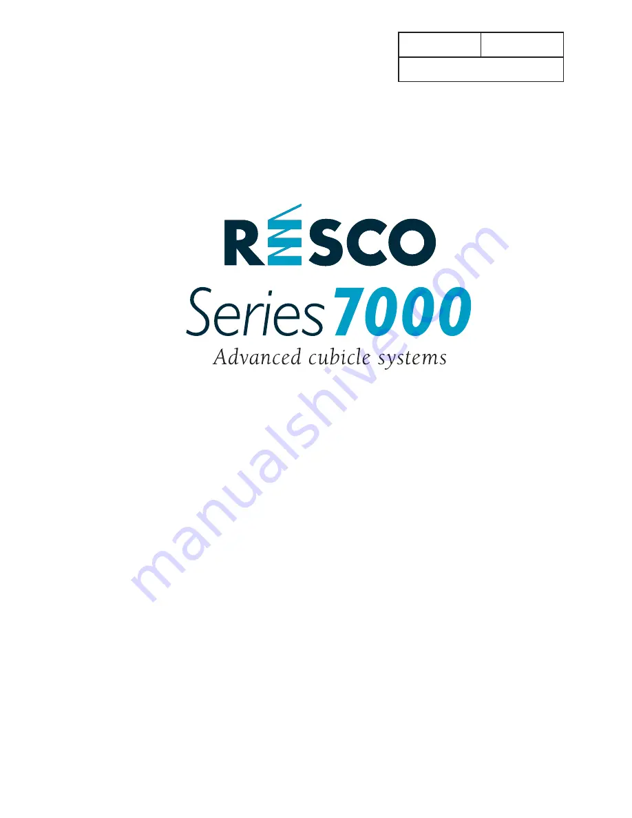 Resco 7000 Series Installation Manual Download Page 1