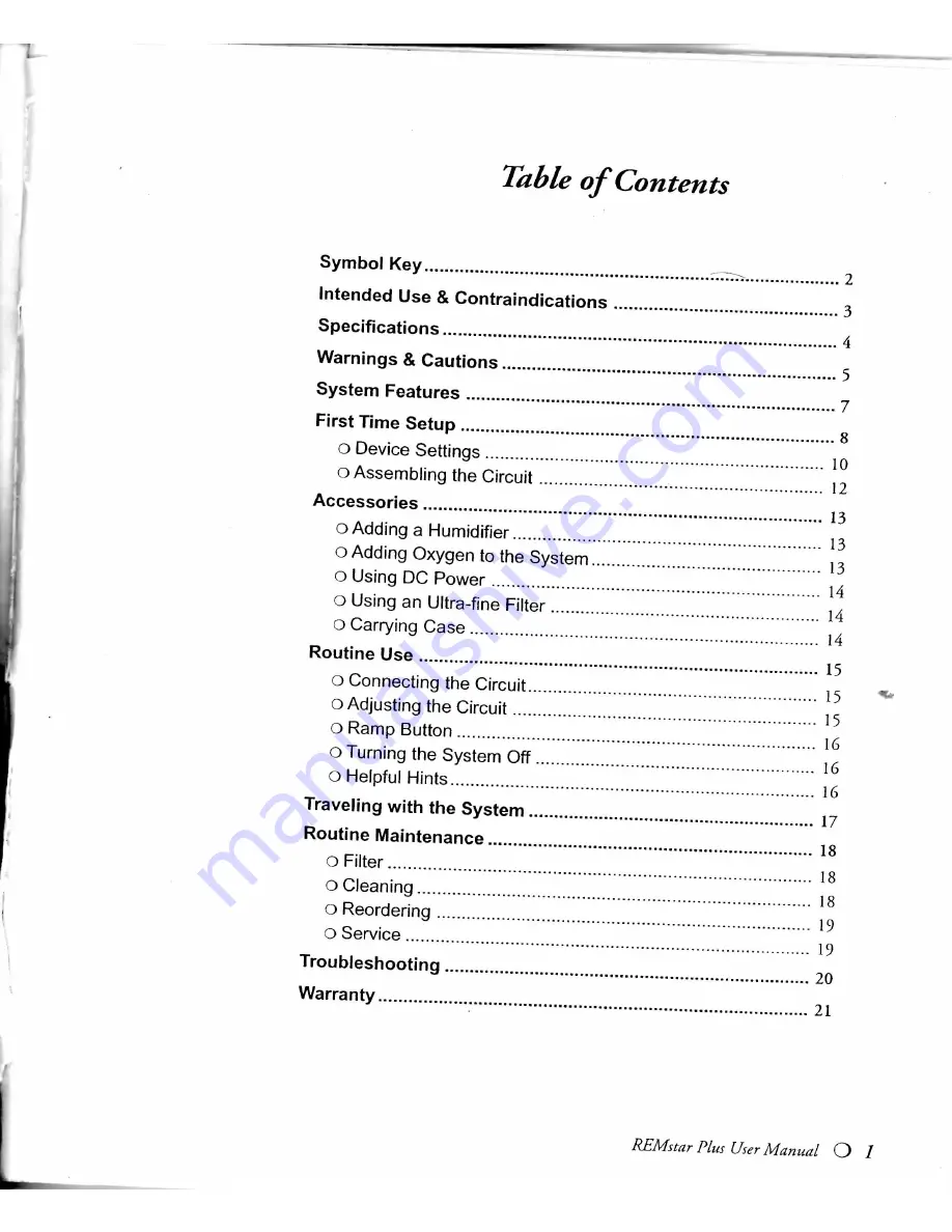 Respironics 1005960 User Manual Download Page 3