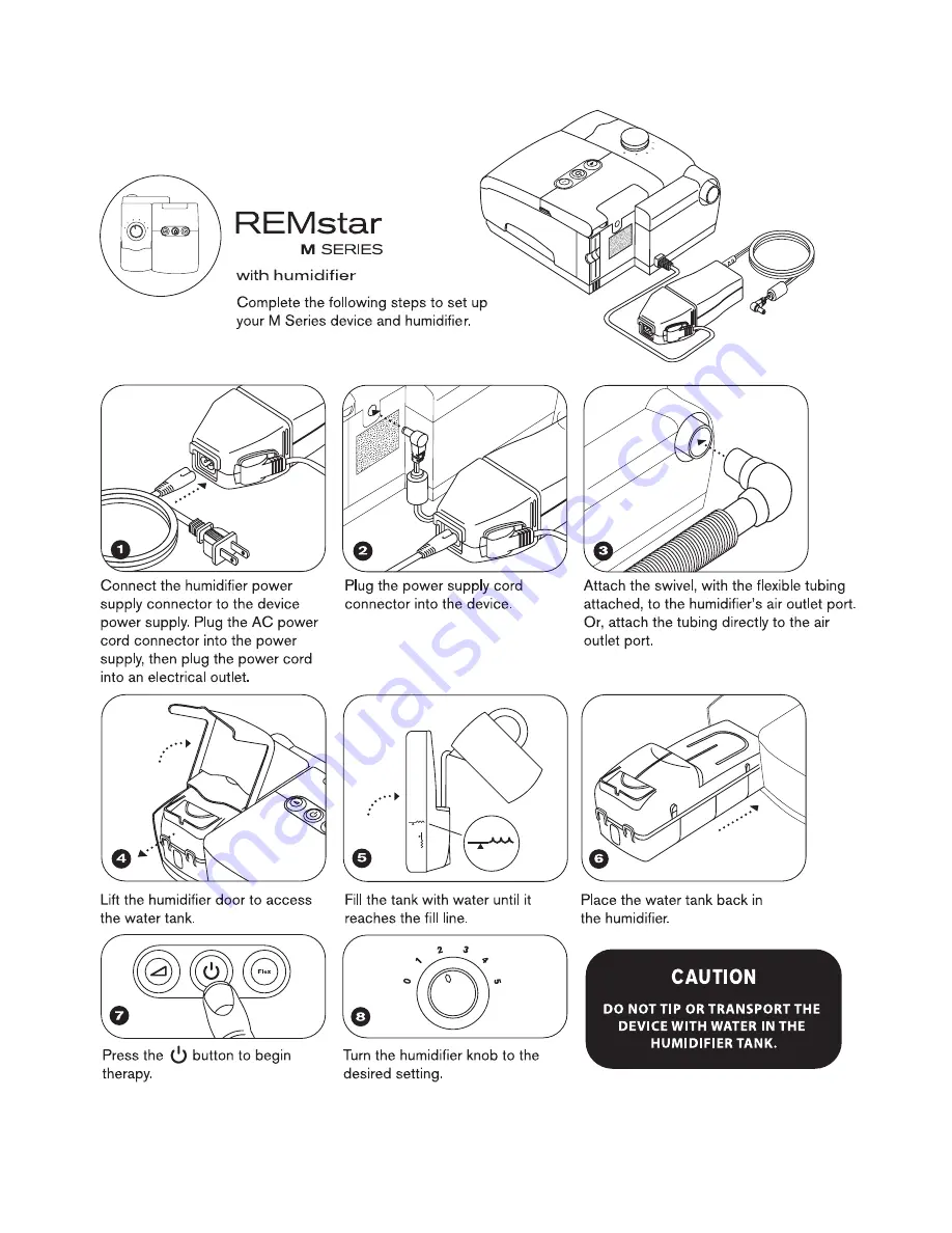 Respironics REMstar Auto M Series User Manual Download Page 5