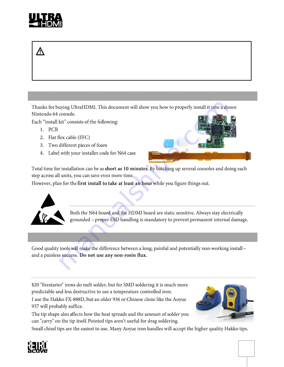 Retroactive UltraHDMI Installation Manual Download Page 2