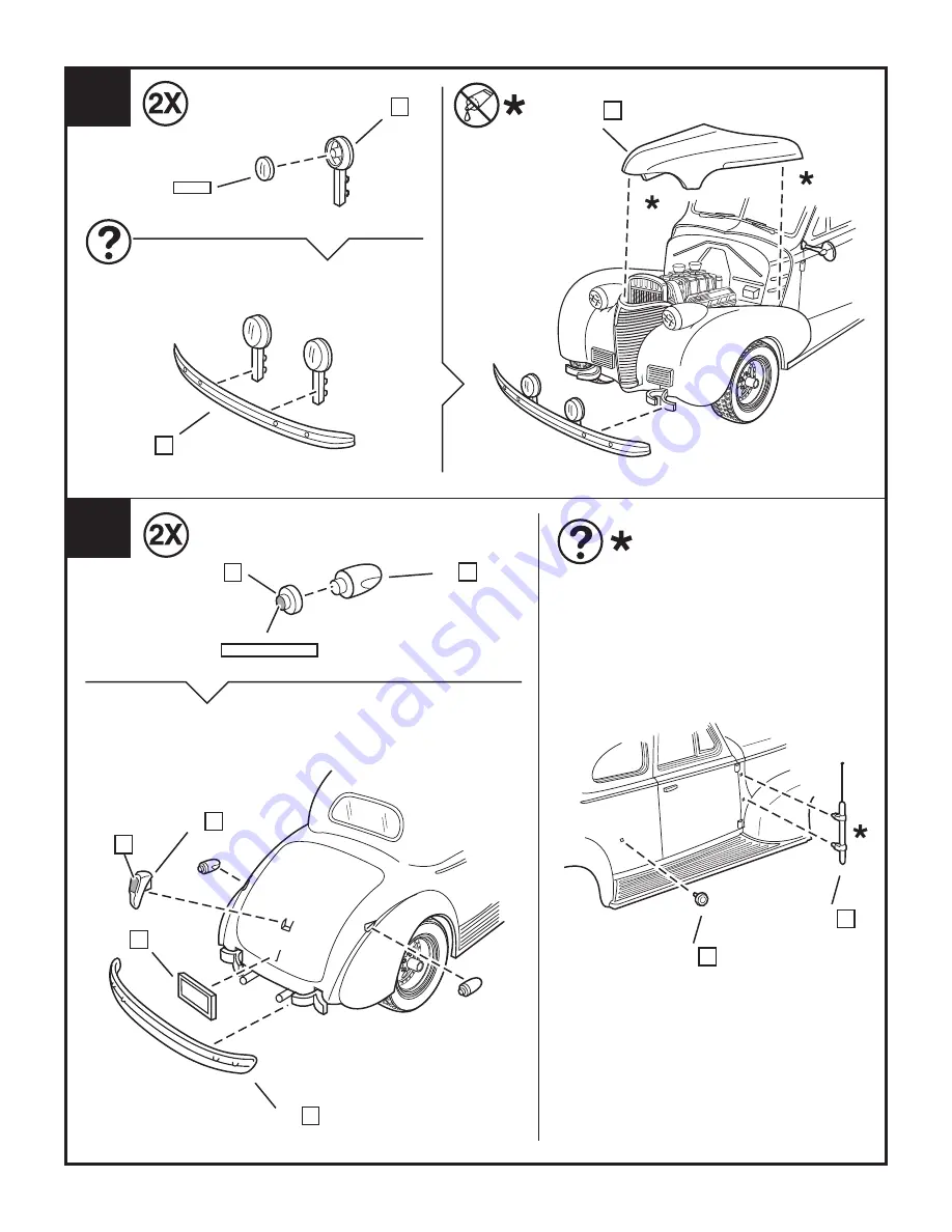 REVELL '39 CHEVY COUPE STREET ROD Assembly Manual Download Page 10