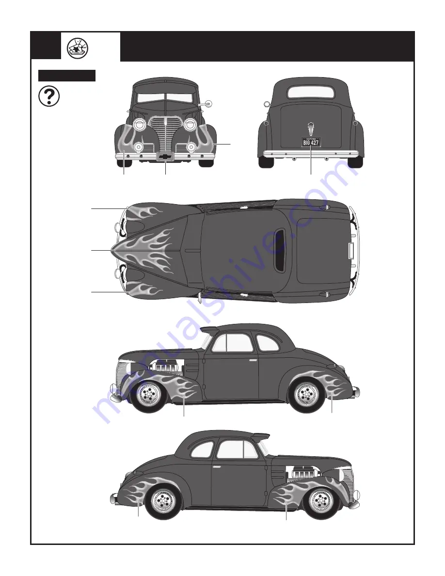 REVELL '39 CHEVY COUPE STREET ROD Assembly Manual Download Page 12