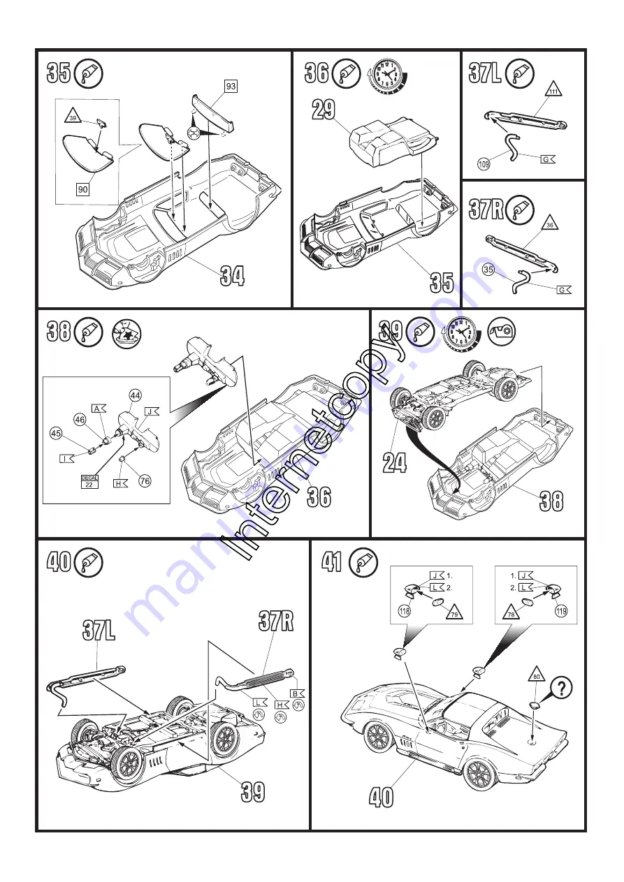 REVELL '69 Corvette Coupe Скачать руководство пользователя страница 10