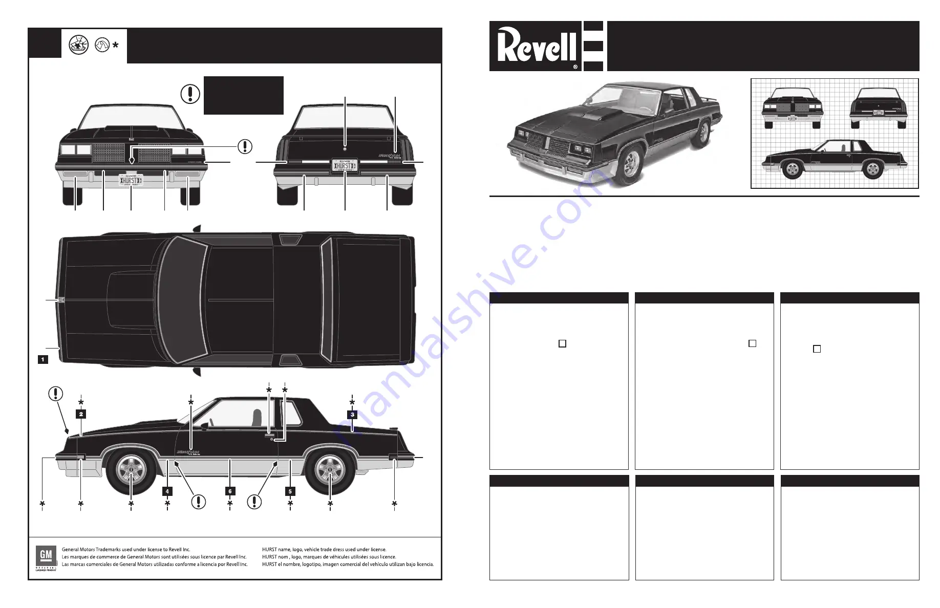 REVELL 83 HURST OLDSMOBILE Series Скачать руководство пользователя страница 12