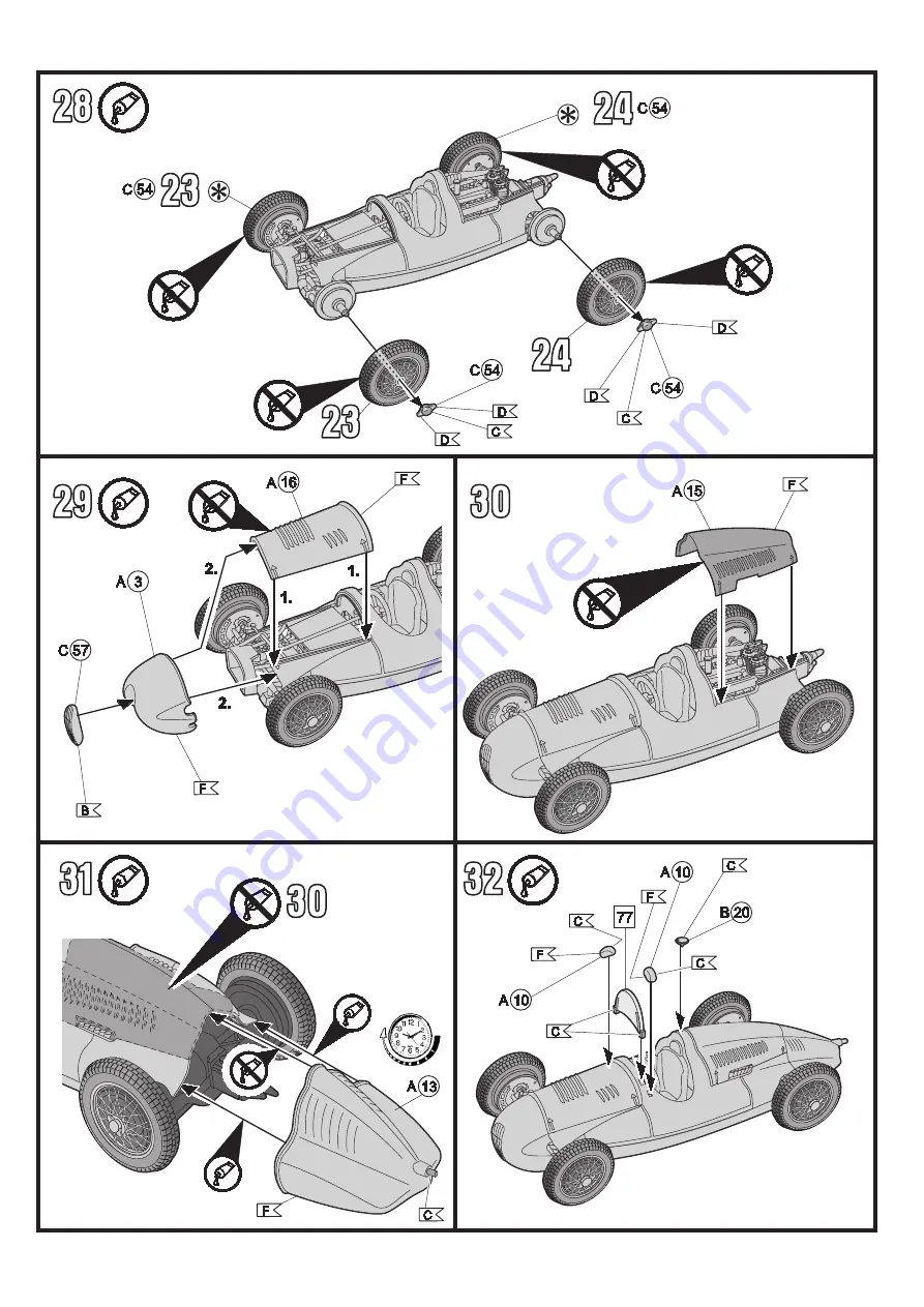 REVELL Auto Union Type D Assembly Manual Download Page 10