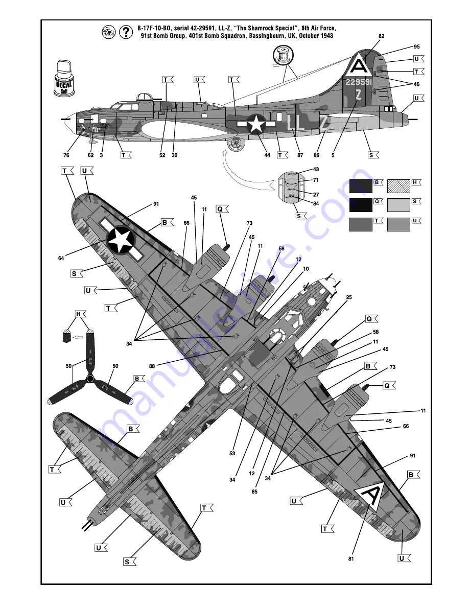 REVELL B-17F 