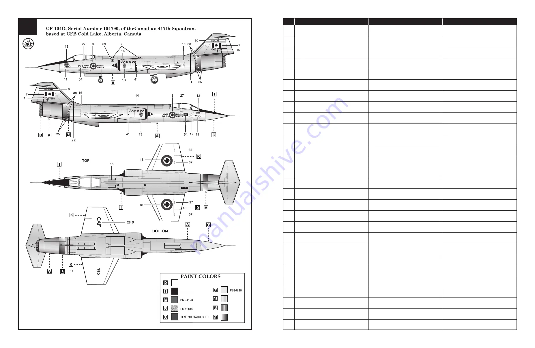 REVELL F-104 G Starfighter Manual Download Page 3