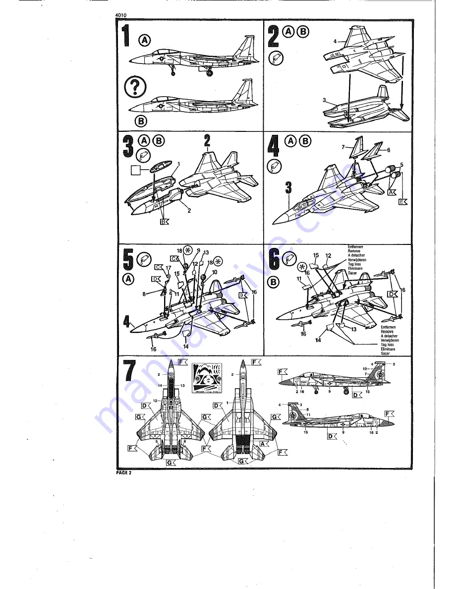 REVELL F-15 A Eagle Assembly Instructions Download Page 2