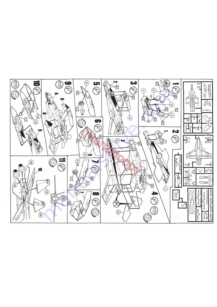 REVELL F/A-18 E Super Hornet Assembly Manual Download Page 5