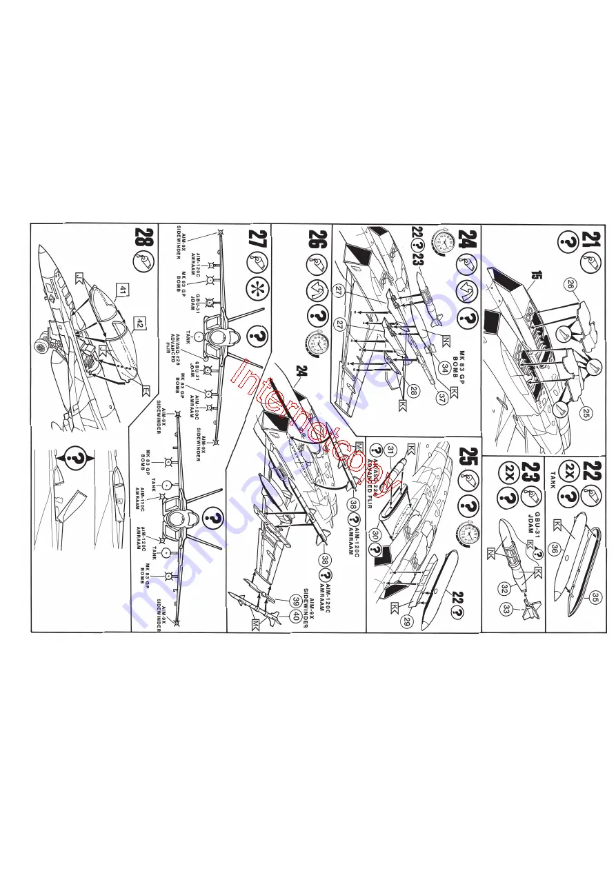 REVELL F/A-18 E Super Hornet Assembly Manual Download Page 7