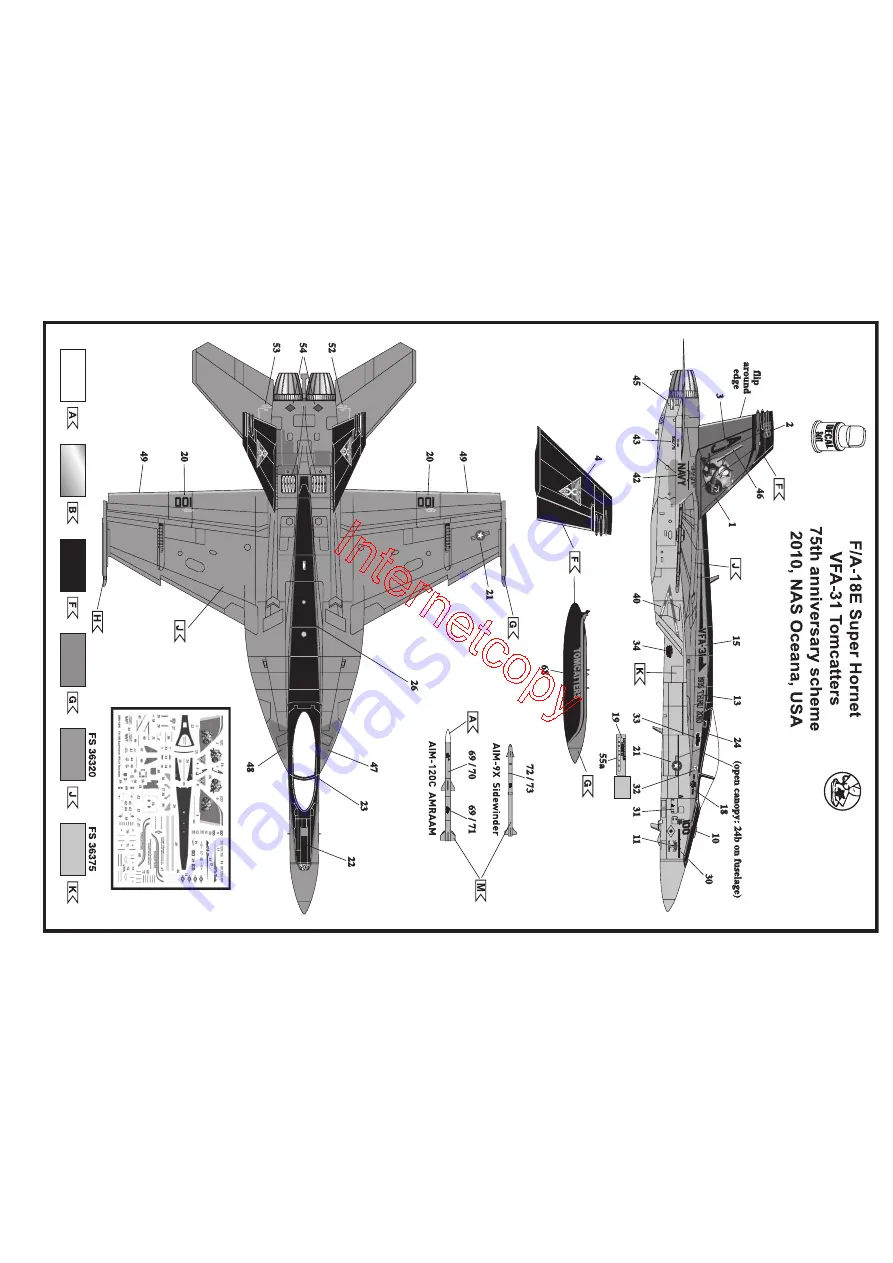 REVELL F/A-18 E Super Hornet Assembly Manual Download Page 8