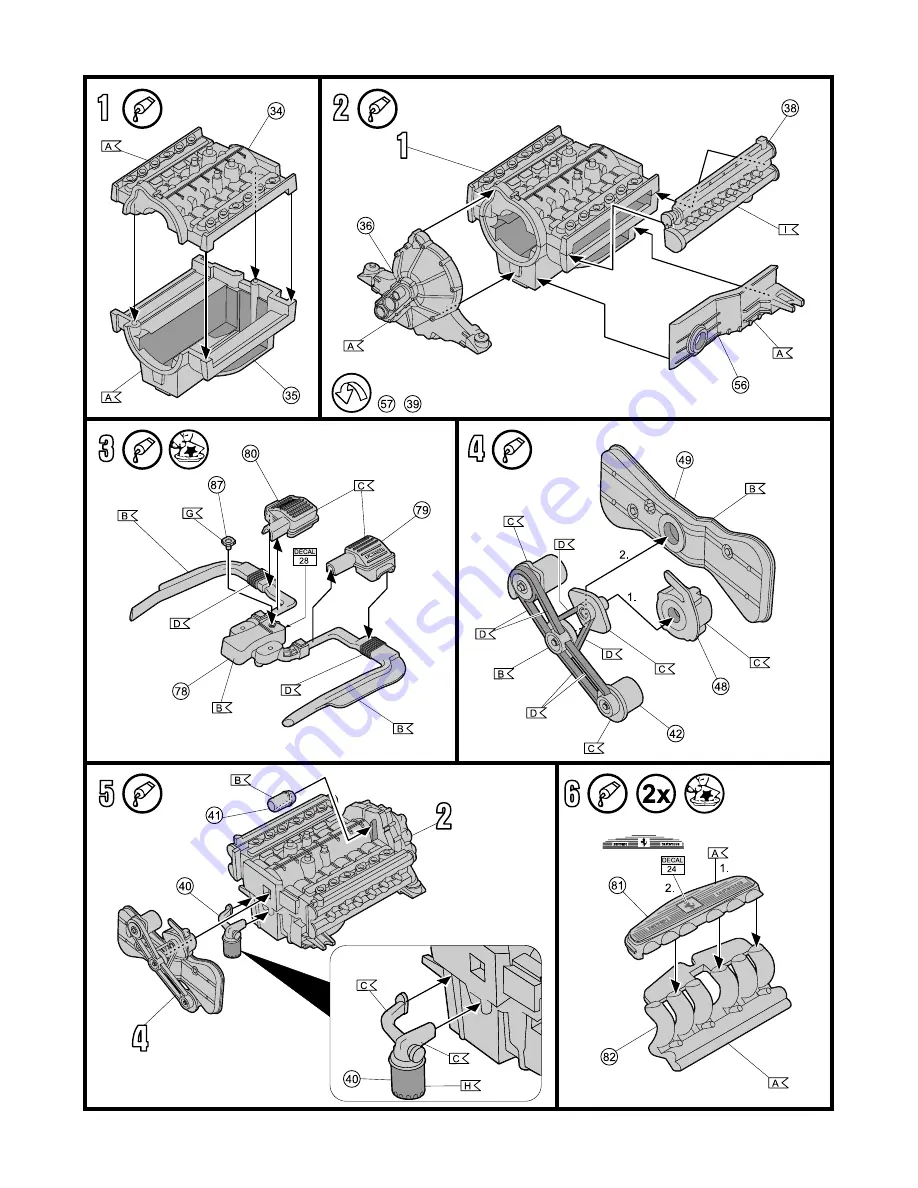 REVELL Ferrari 512 TR Assembly Instructions Manual Download Page 6