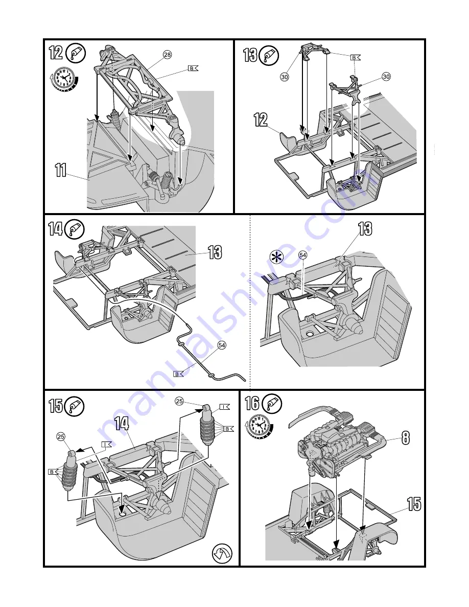 REVELL Ferrari 512 TR Assembly Instructions Manual Download Page 8