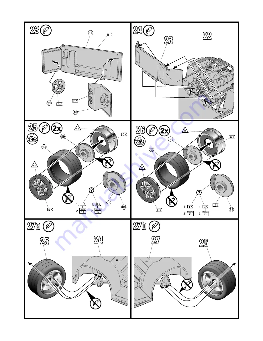 REVELL Ferrari 512 TR Assembly Instructions Manual Download Page 10