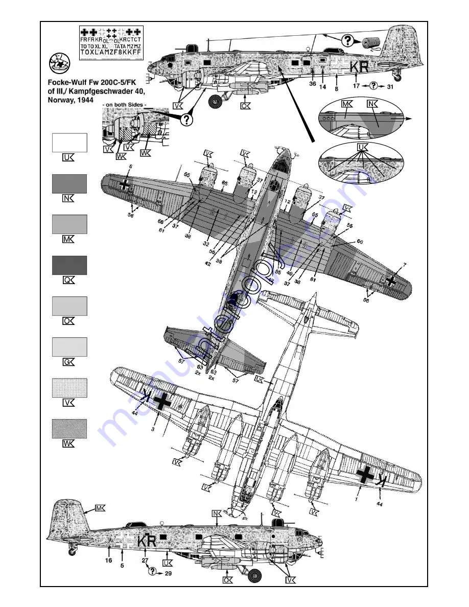 REVELL Focke Wulf FW200 C-5/C-8 Condor Assembly Manual Download Page 11