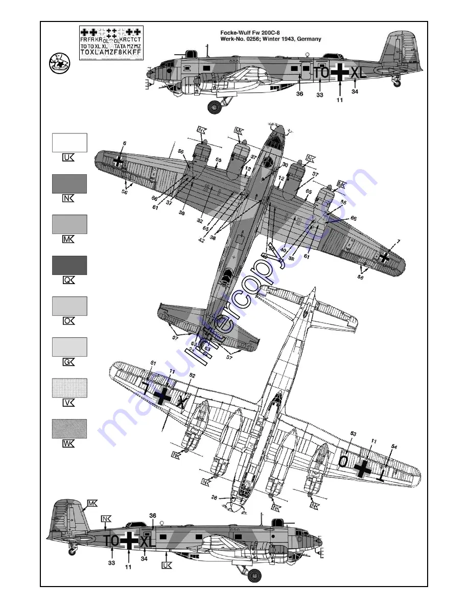 REVELL Focke Wulf FW200 C-5/C-8 Condor Assembly Manual Download Page 12