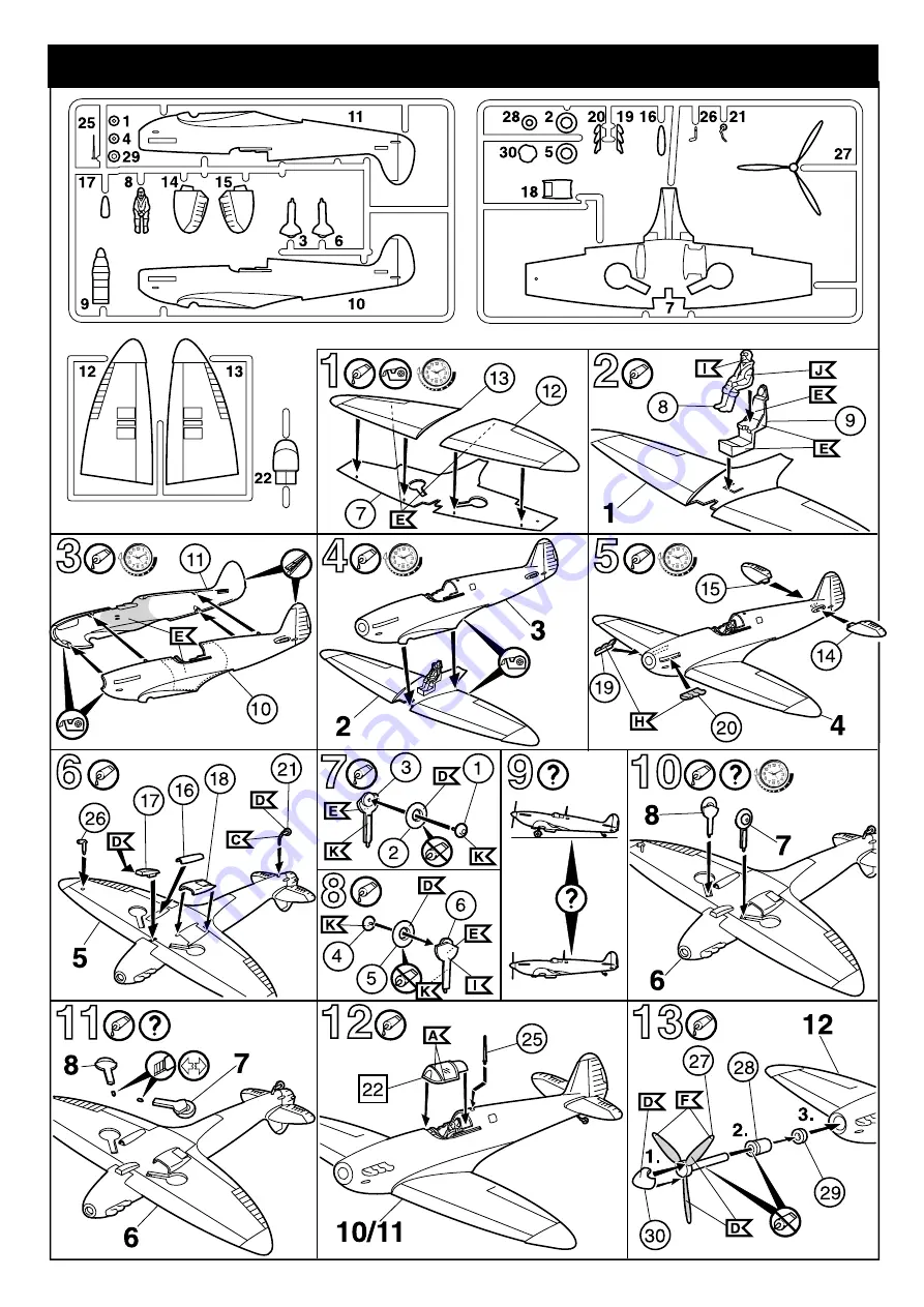 REVELL ICONS OF AVIATION BATTLE OF BRITAIN Gift Set Assembly Manual Download Page 6