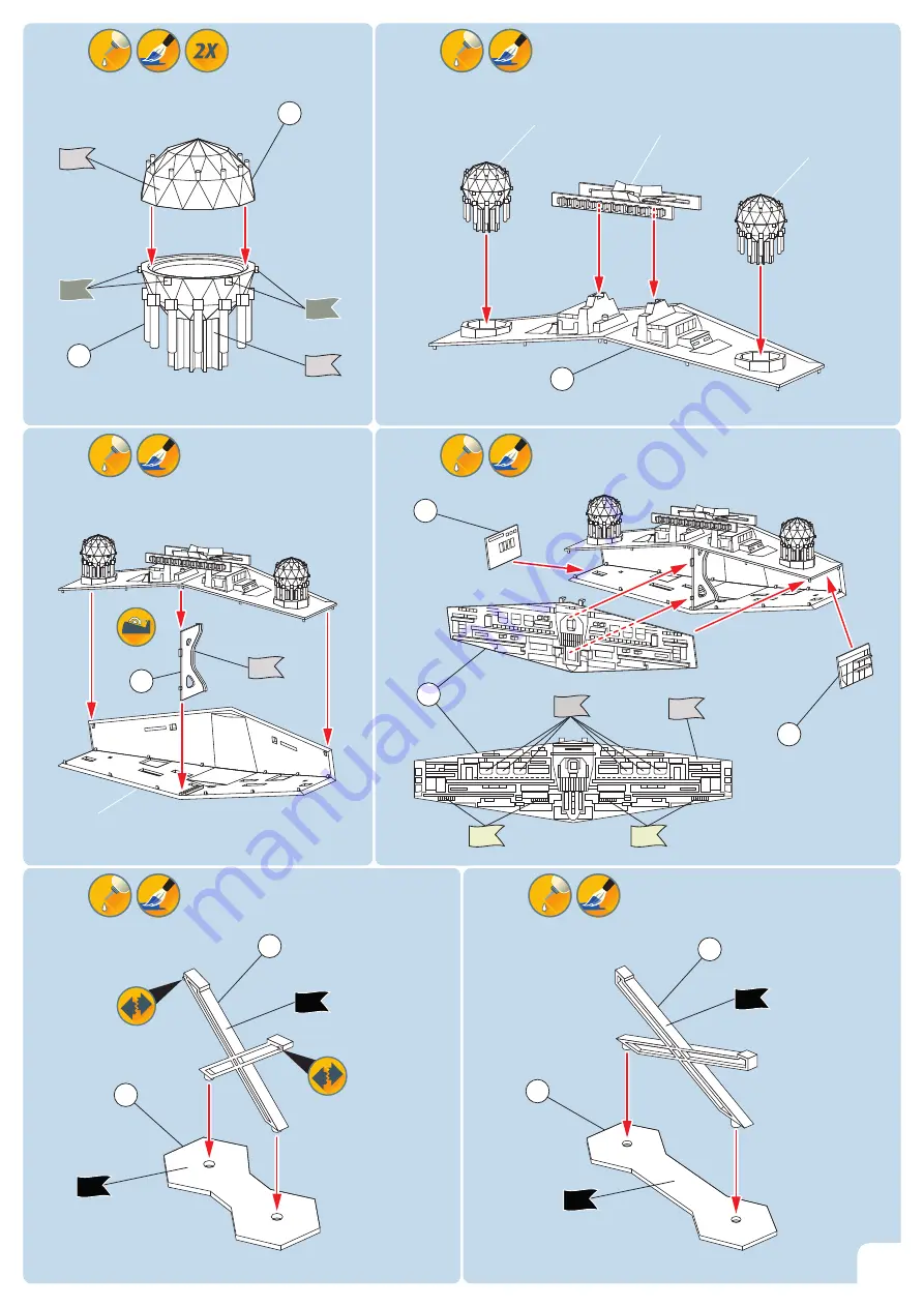 REVELL IMPERIAL STAR DESTROYER Скачать руководство пользователя страница 13