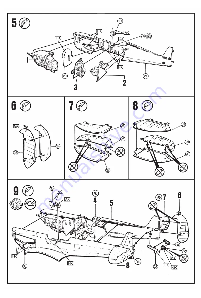 REVELL Supermarine SPITFIRE Mk.I Assembly Manual Download Page 6