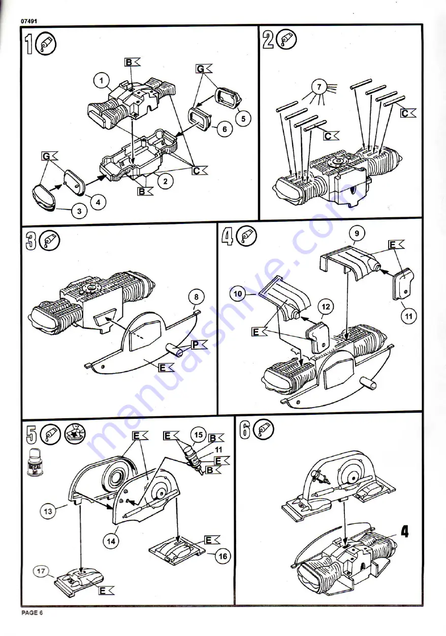 REVELL VW Karmann Ghia Coupe Manual Download Page 6