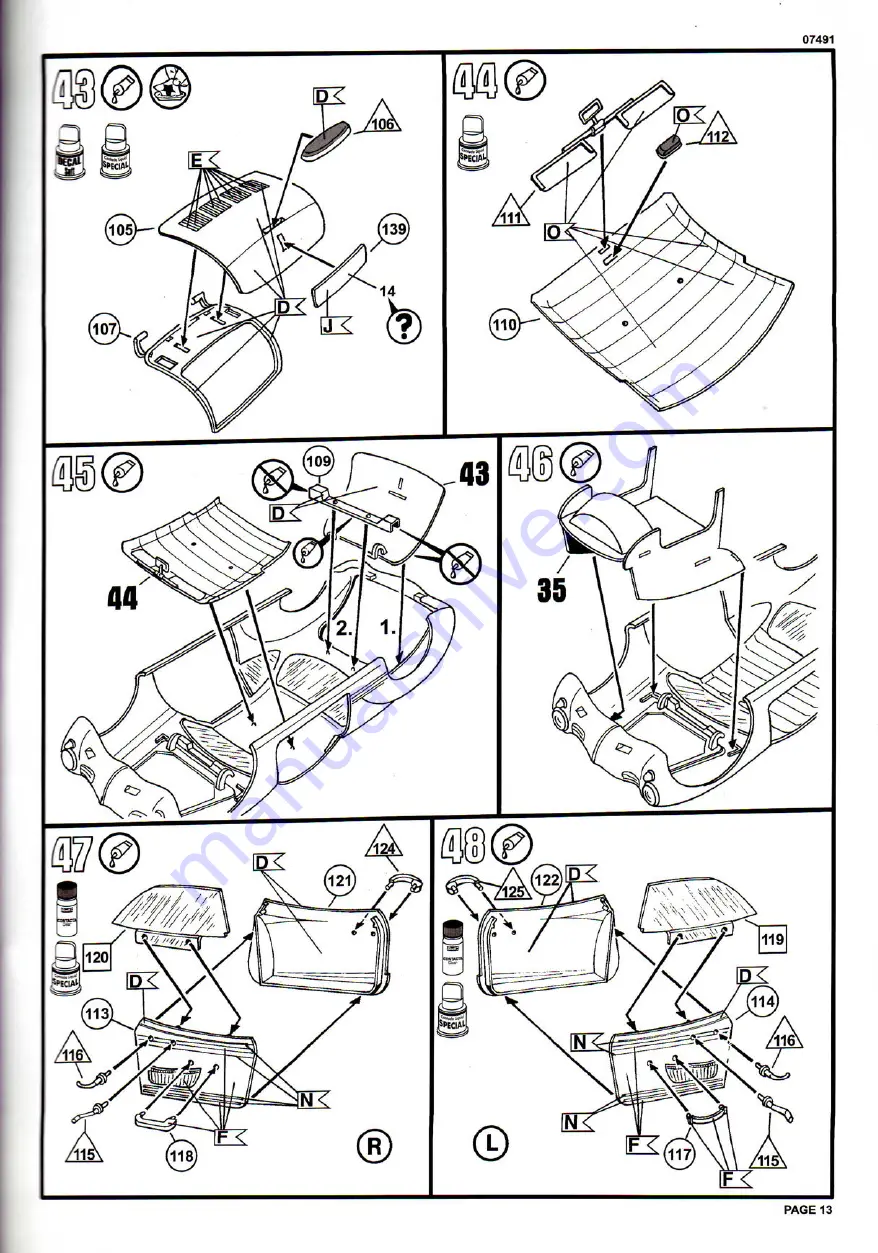 REVELL VW Karmann Ghia Coupe Manual Download Page 13