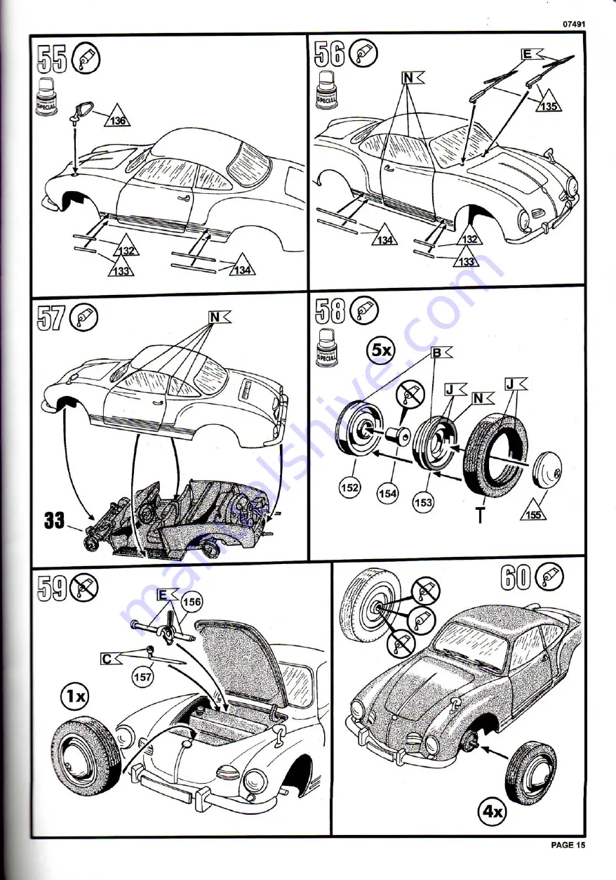 REVELL VW Karmann Ghia Coupe Скачать руководство пользователя страница 15