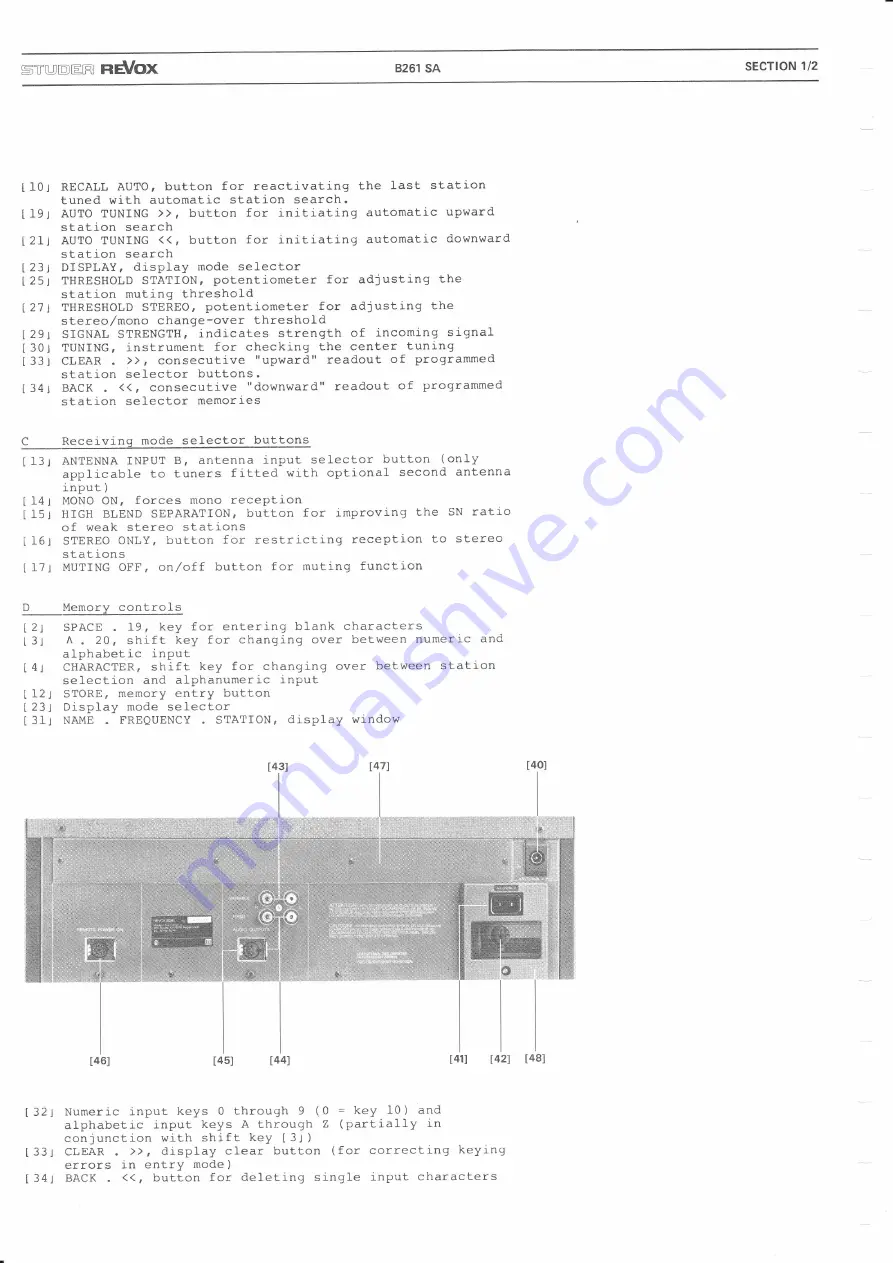 Revox B261 Скачать руководство пользователя страница 31