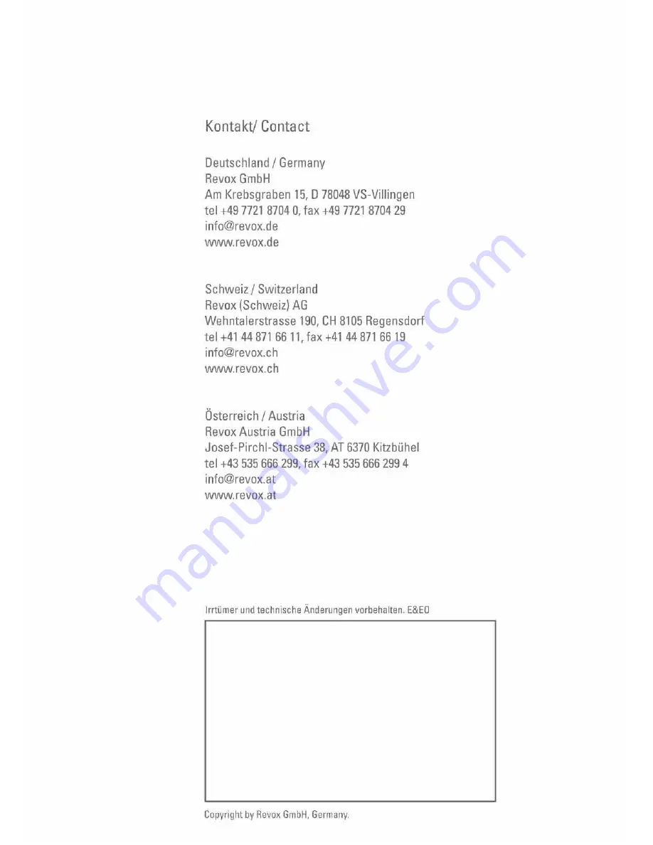 Revox Re:sound ICS 52 User Manual Download Page 17