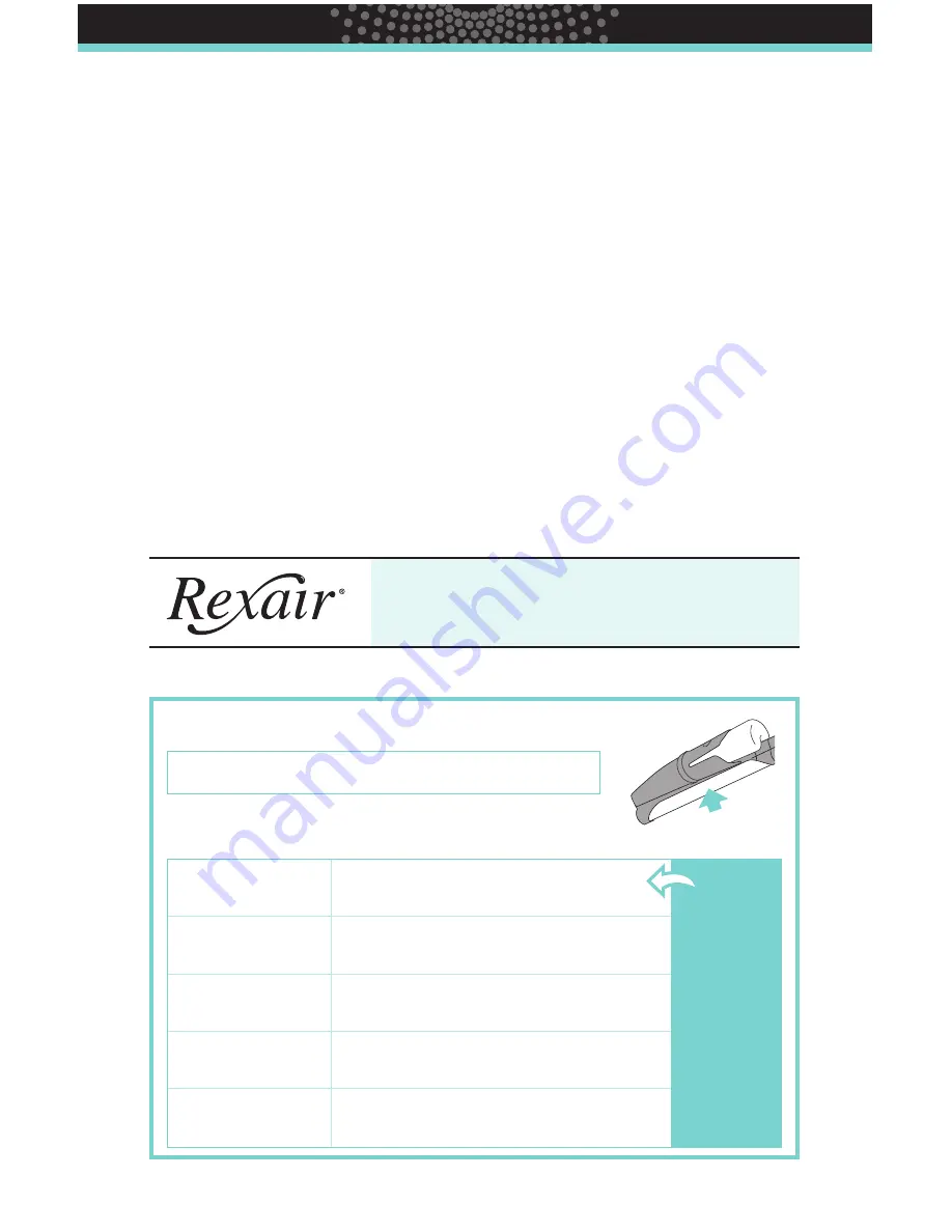 Rexair rainjet Instructions Manual Download Page 3