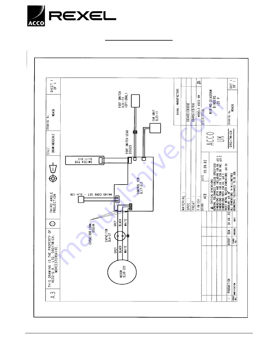 Rexel CB345E Service And Parts Manual Download Page 49