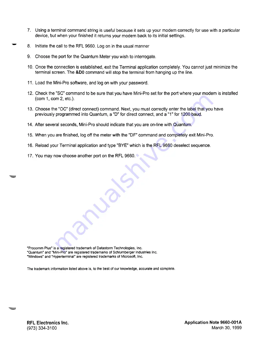 RFL Electronics RFL 9660 Instruction Manual Download Page 249