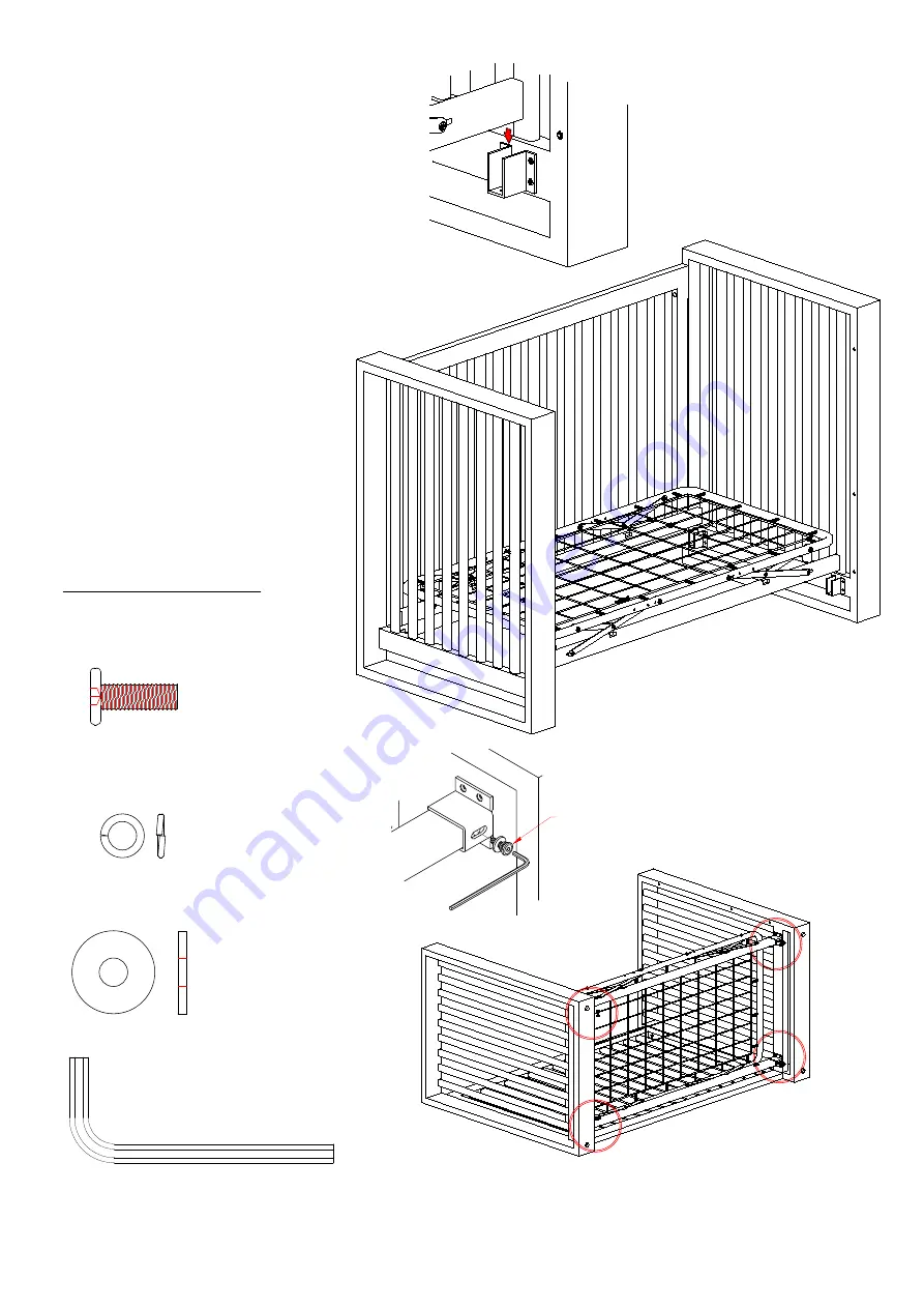 RH Baby&child Wyler Crib Assembly Instructions Manual Download Page 8